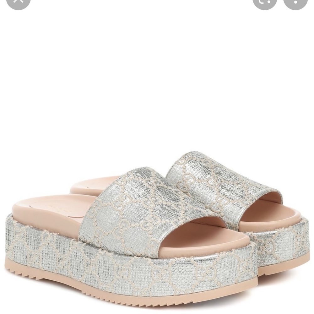 Gucci platform sandals. Worn only once and comes with dust bag.